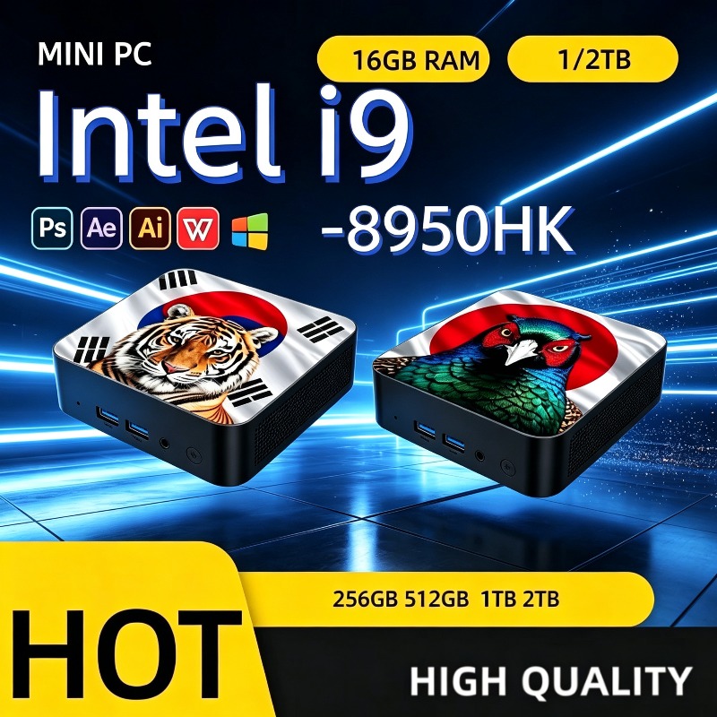 Home Office Windows - มินิพีซีขนาดกะทัดรัด Intel Core i9 8950HK, 16GB