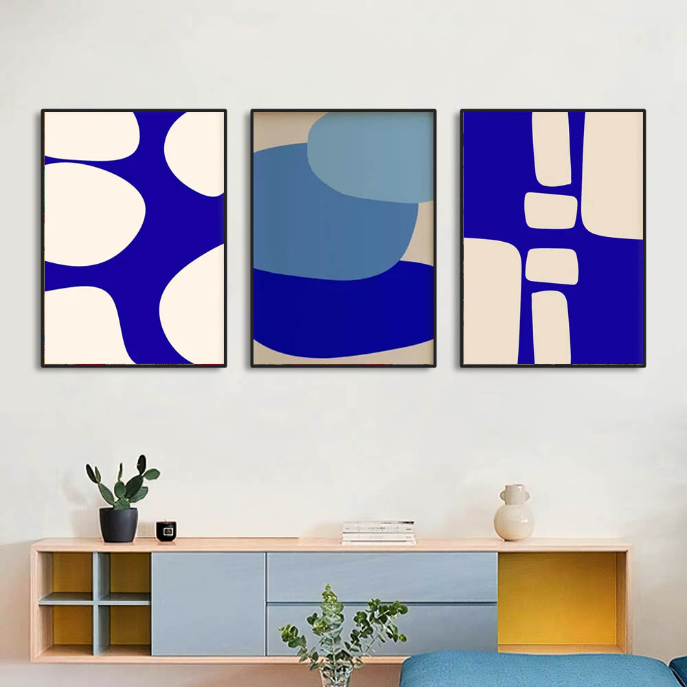 Home Office Minimalist - 1 ชิ้น โปสเตอร์นามธรรมสีสันสดใสสไตล์มินิมอล, โปสเตอร์ศิลปะสมัยใหม่สีแดงสีเขียวสีน้ำเงินสำหรับห้องนอน, ห้องนั่งเล่น, โฮมออฟฟิศ,