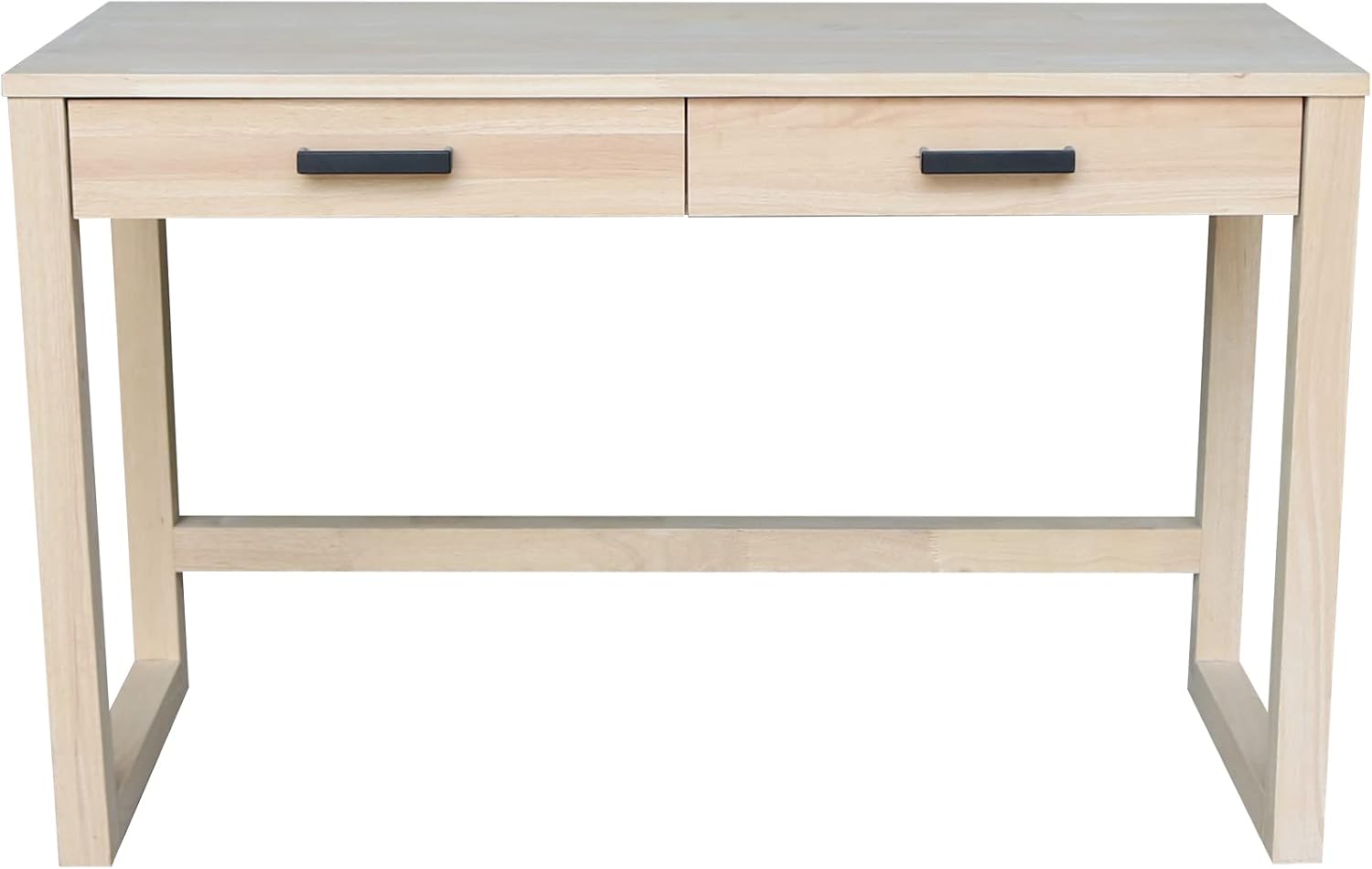 Home Office With Two Desks - โต๊ะทำงานไม้เนื้อแข็งพร้อมลิ้นชักเก็บของสองช่อง โต๊ะทำงานสำหรับโฮมออฟฟิศ