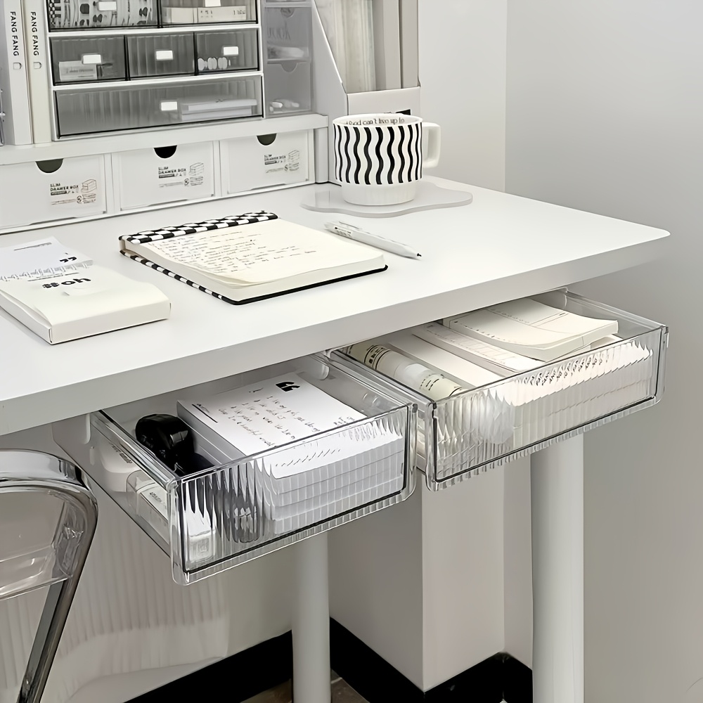 Home Office Desk With Drawers - กล่องเก็บของใต้โต๊ะ 1 ชิ้น, กล่องเก็บของติดผนังสำหรับเครื่องสำอาง เครื่องเขียน อุปกรณ์สำนักงาน