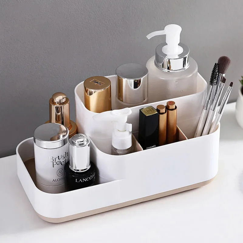 Home Office Desk With Drawers - กล่องเก็บเครื่องสำอางออลอินวันพร้อมลิ้นชัก – กล่องจัดระเบียบบนโต๊ะสุดเก๋สำหรับเครื่องสำอาง เครื่องประดับ และอุปกรณ์เสริมสำหรับโต๊ะเครื่องแป้ง