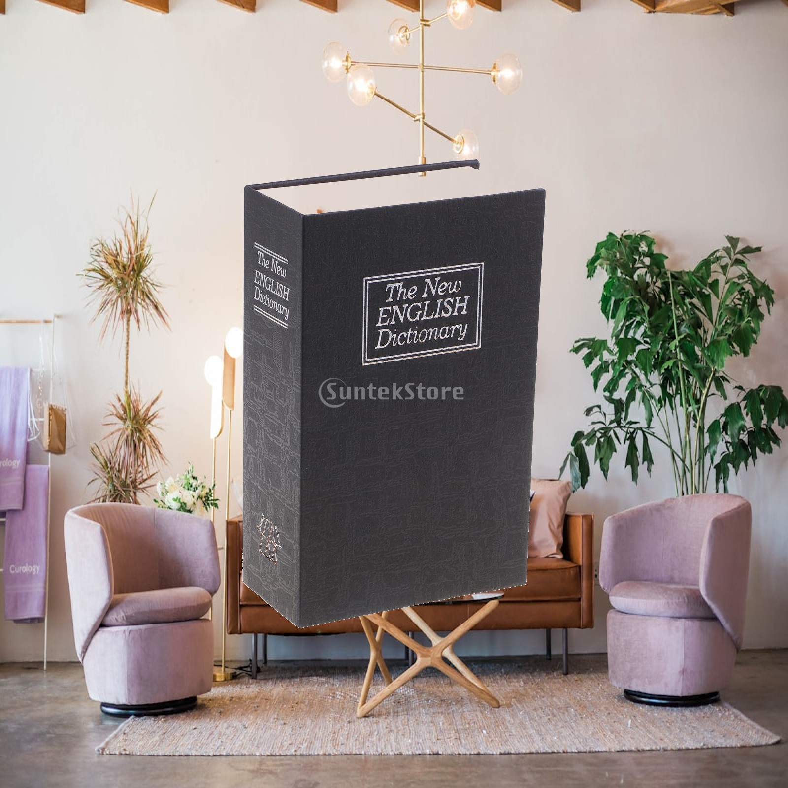 Home Office Dictionary - สมุดเก็บเงินแบบปลอดภัยพร้อมรหัสล็อค ขนาดเล็ก เหมาะสำหรับตกแต่งบ้านและสำนักงาน
