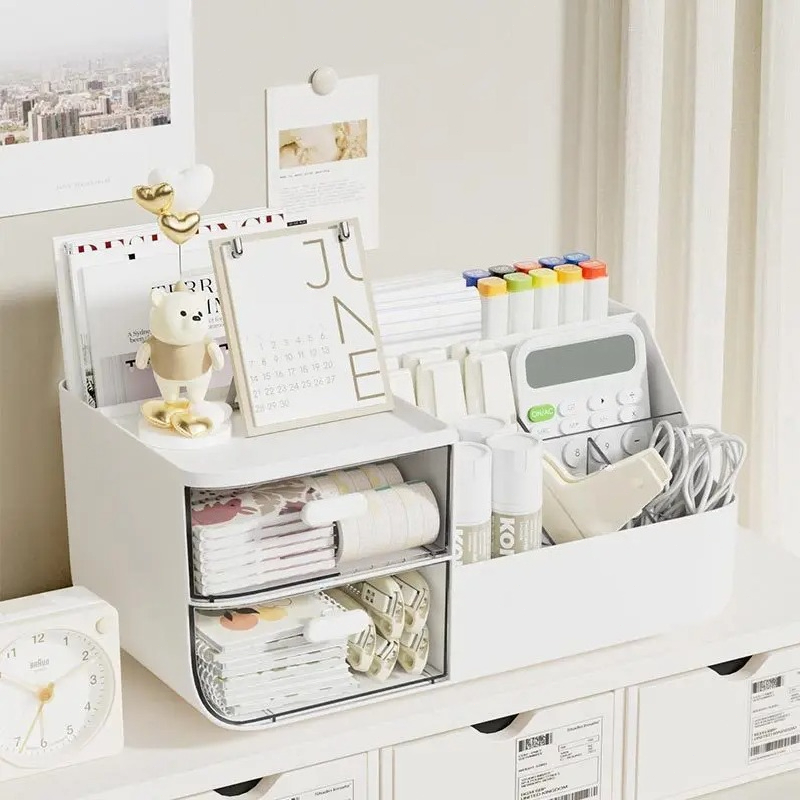 ออแกไนเซอร์จัดโต๊ะอเนกประสงค์ค - Home Office Desk With Drawers บทวิจารณ์และราคา