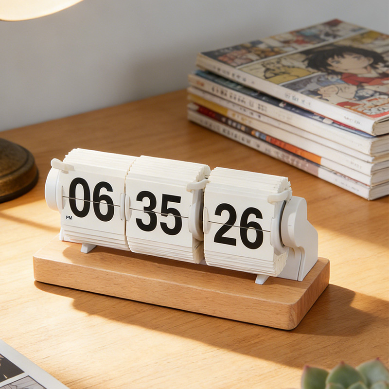 นาฬิกาตั้งโต๊ะไม้สไตล์วินเทจ แ - Home Office Minimalist บทวิจารณ์และราคา