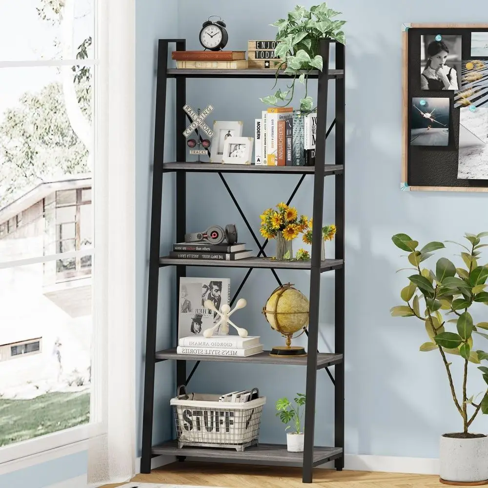 ชั้นวางหนังสือแบบ 5 ชั้น สไตล์ - Home Office Industrial Style บทวิจารณ์และราคา
