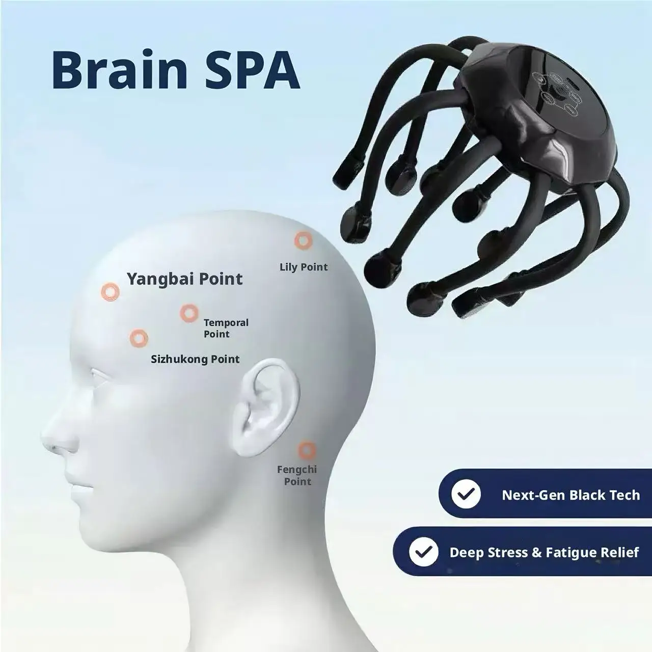 เครื่องนวดศีรษะแบบพกพาไร้สาย น - Home Office Head บทวิจารณ์และราคา