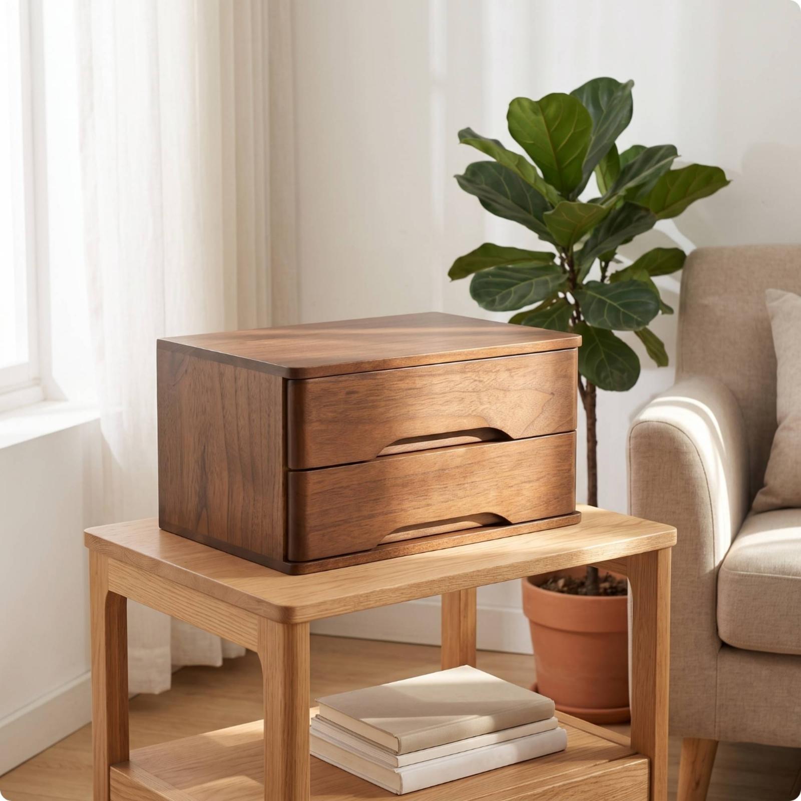 ตู้ลิ้นชักไม้สำหรับจัดระเบียบโ - Home Office Desk With Drawers บทวิจารณ์และราคา