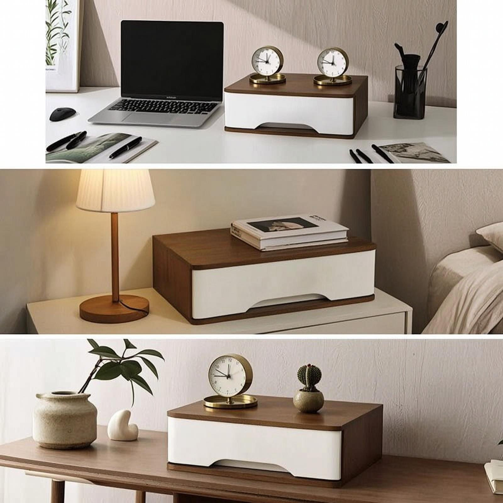 ตู้ลิ้นชักไม้สำหรับจัดระเบียบโ - Home Office Desk With Drawers บทวิจารณ์และราคา