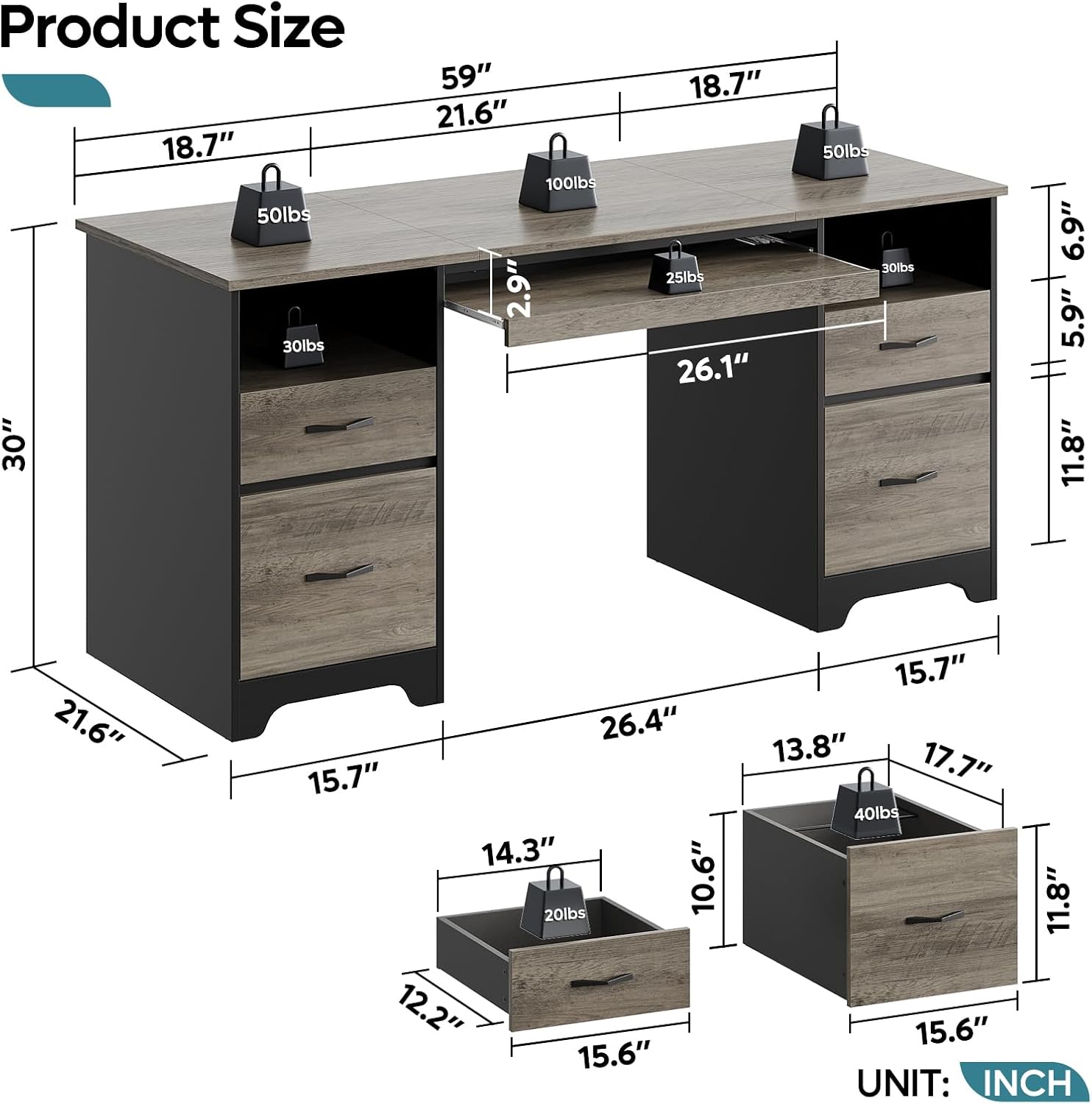 โต๊ะคอมพิวเตอร์สำหรับผู้บริหาร - Home Office With Two Desks บทวิจารณ์และราคา
