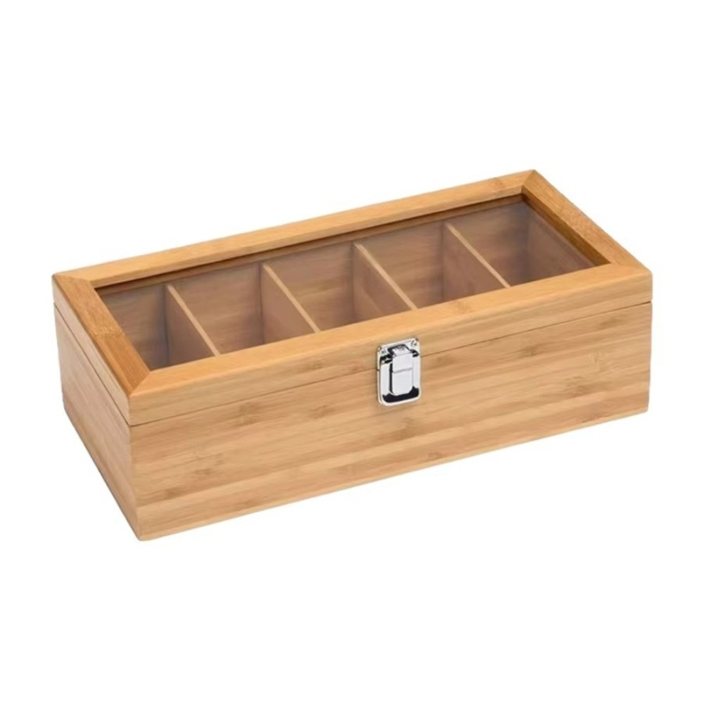 กล่องเก็บถุงชาไม้ไผ่แบบพกพาพร้ - Home Office Bagas บทวิจารณ์และราคา