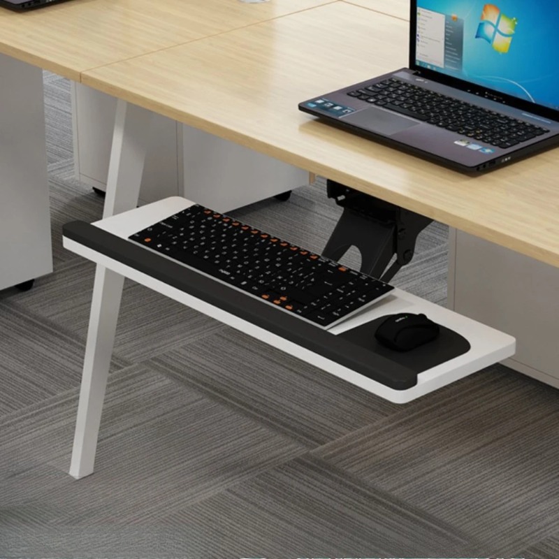 ถาดวางคีย์บอร์ดใต้โต๊ะพร้อมแผ่ - Home Office Desk With Drawers บทวิจารณ์และราคา
