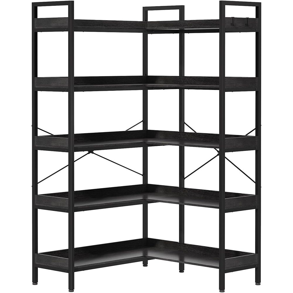 ชั้นวางหนังสือรูปตัว L แบบ 5 ช - Home Office Industrial Style บทวิจารณ์และราคา