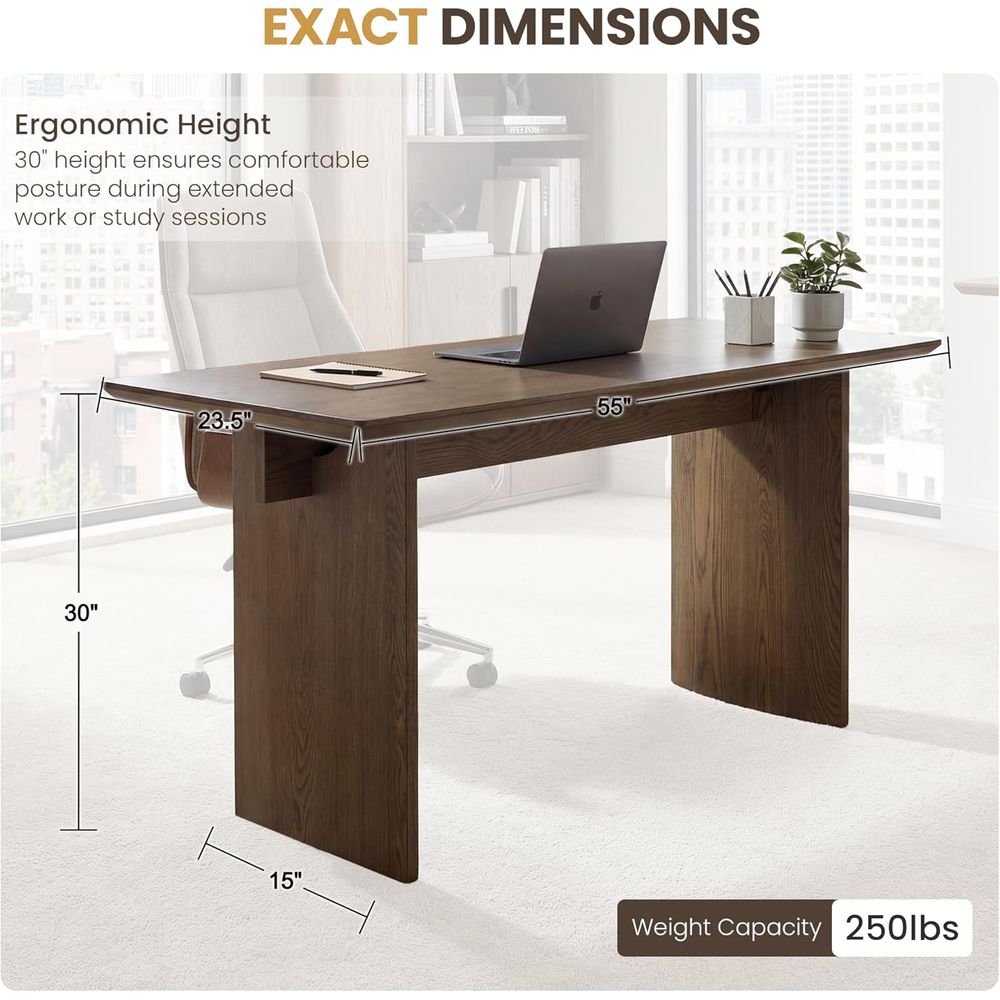 โต๊ะทำงานสองขาขนาดใหญ่ 55 นิ้ว - Home Office With Two Desks บทวิจารณ์และราคา