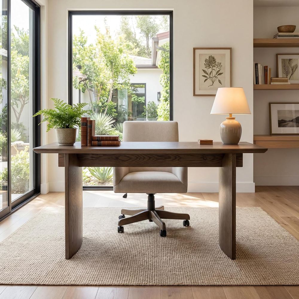 โต๊ะทำงานสองขาขนาดใหญ่ 55 นิ้ว - Home Office With Two Desks บทวิจารณ์และราคา