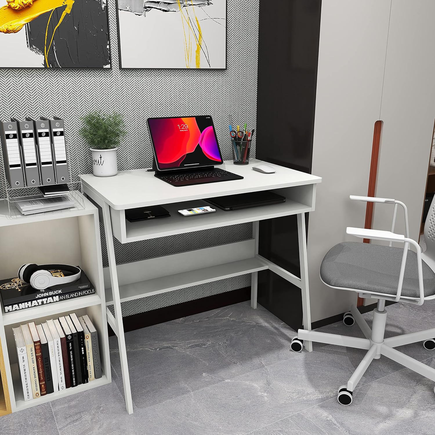 โต๊ะทำงานสำนักงาน คอมโบโฮม เฟอ - Home Office With Two Desks บทวิจารณ์และราคา
