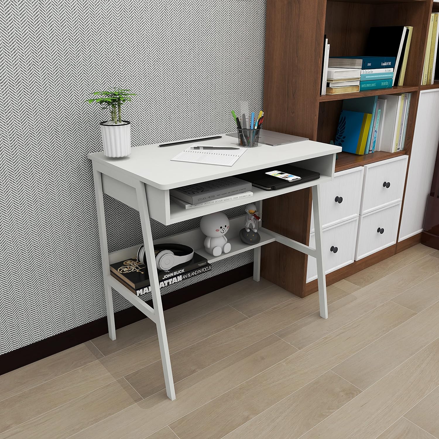 โต๊ะทำงานสำนักงาน คอมโบโฮม เฟอ - Home Office With Two Desks บทวิจารณ์และราคา