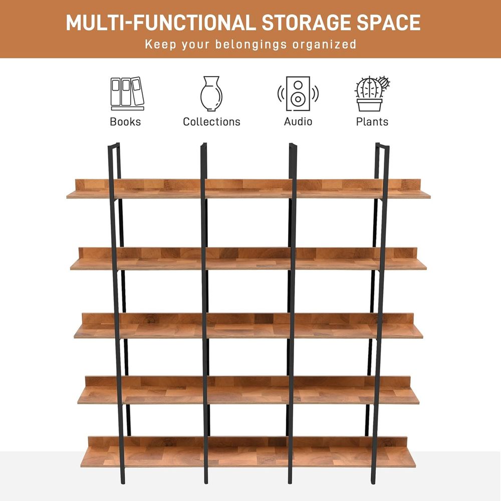 ชั้นวางหนังสือไม้สไตล์อุตสาหกร - Home Office Industrial Style บทวิจารณ์และราคา