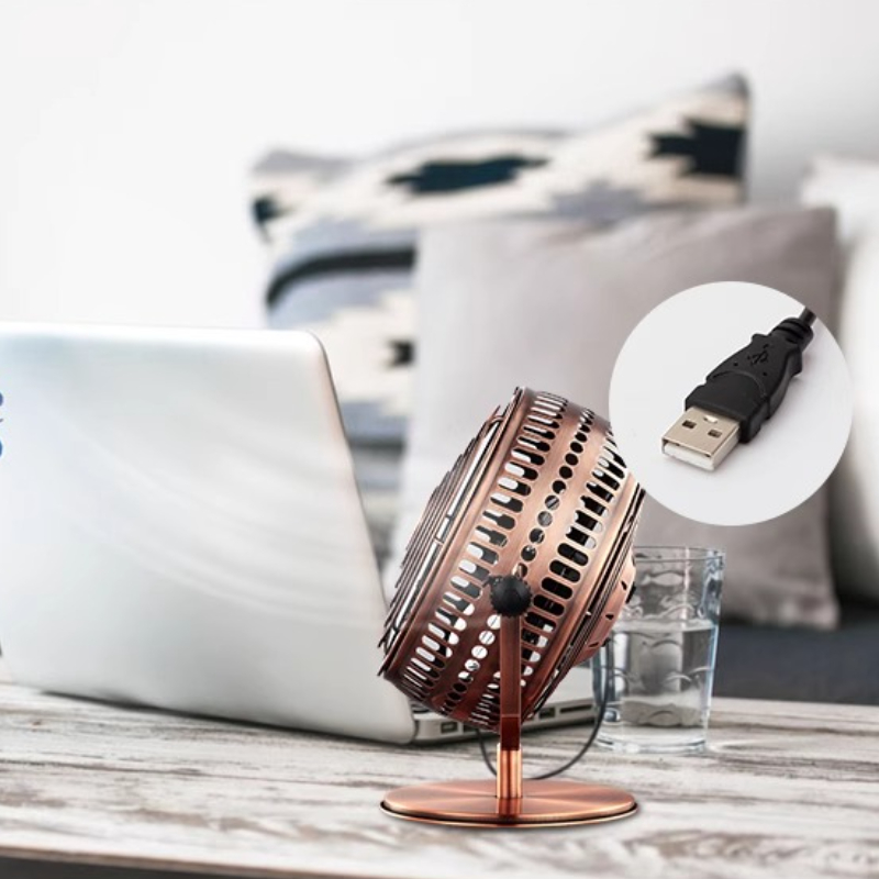 พัดลมตั้งโต๊ะโลหะพร้อมหัวปรับไ - Home Office Head บทวิจารณ์และราคา
