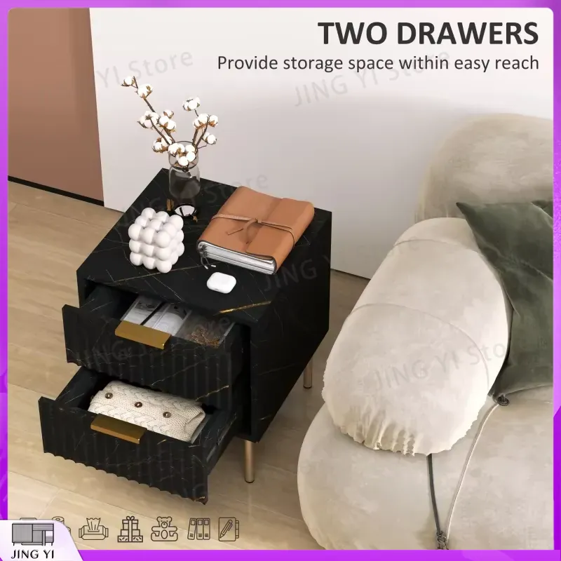 โต๊ะข้างเตียงสองลิ้นชักดีไซน์ห - Home Office With Two Desks บทวิจารณ์และราคา