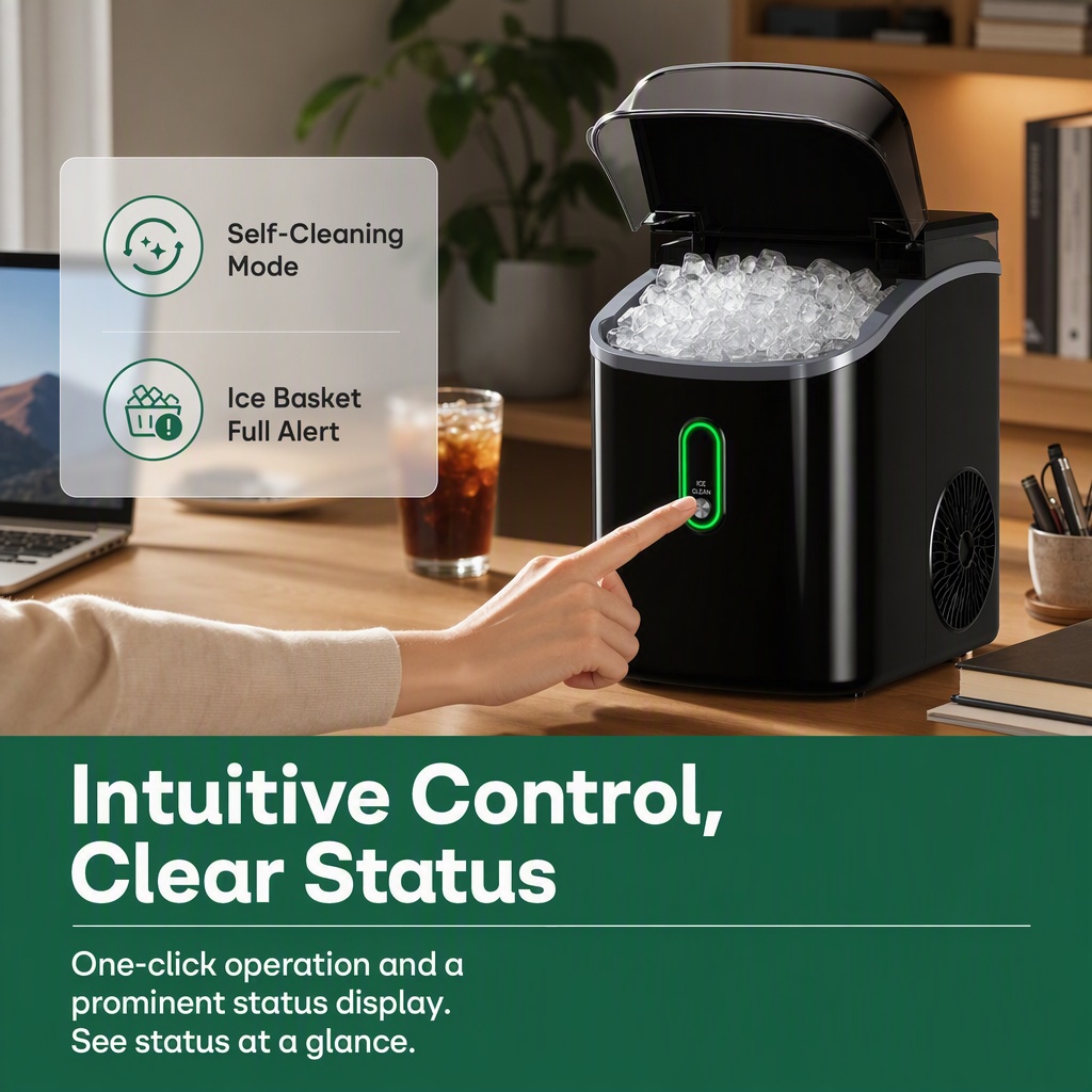 เครื่องทำน้ำแข็งแบบนักเก็ตสำหร - Home Office Equipment บทวิจารณ์และราคา