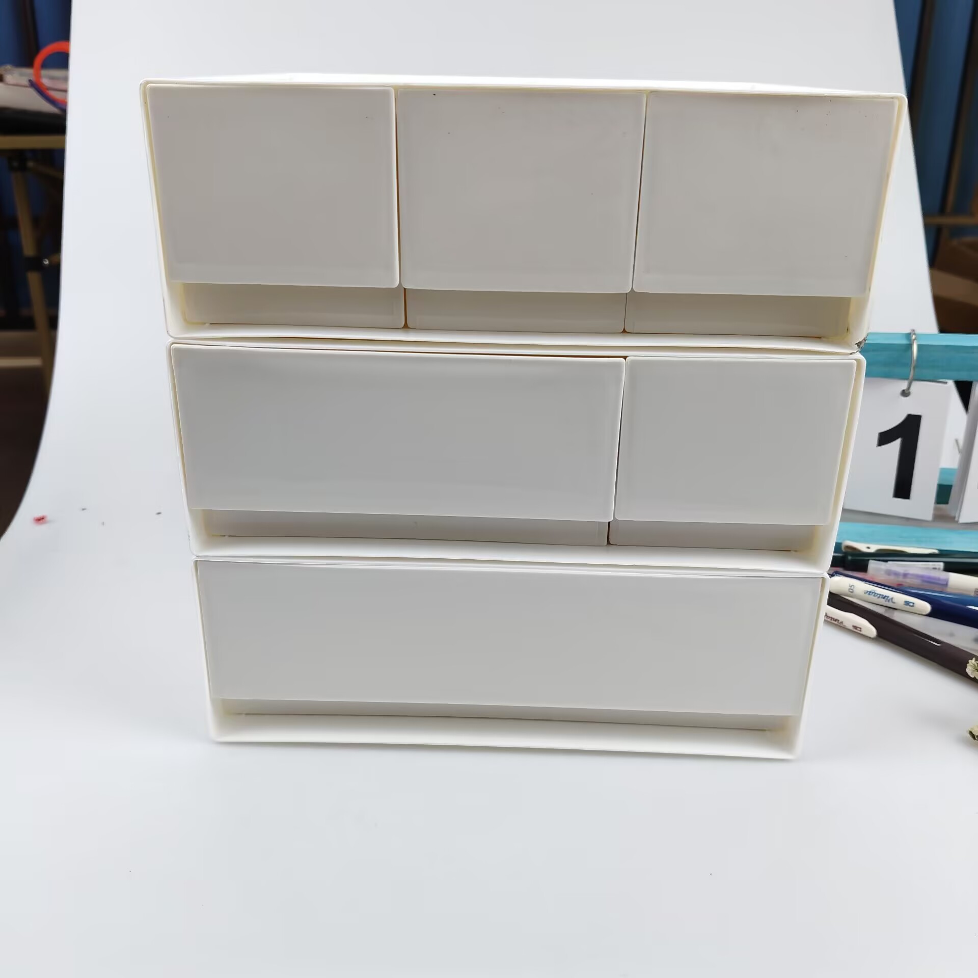 กล่องเก็บของบนโต๊ะ, ลิ้นชัก, ช - Home Office Desk With Drawers บทวิจารณ์และราคา