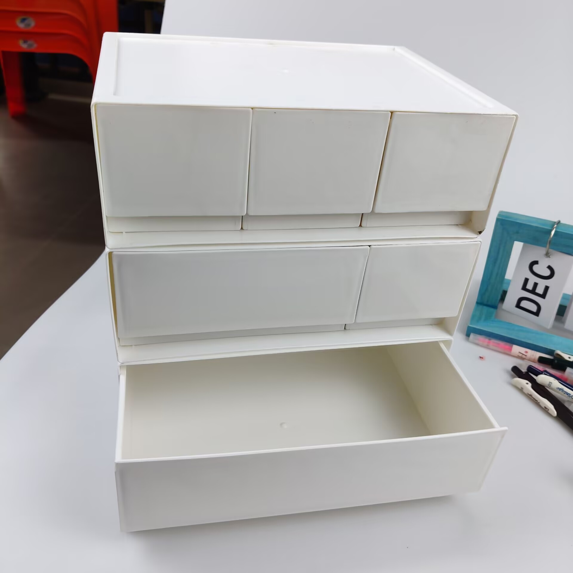 กล่องเก็บของบนโต๊ะ, ลิ้นชัก, ช - Home Office Desk With Drawers บทวิจารณ์และราคา