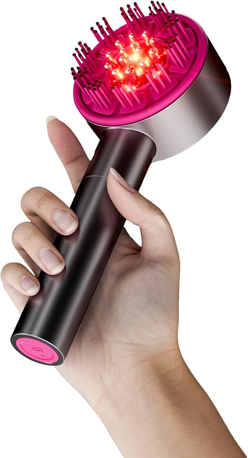 หวีนวดหนังศีรษะแบบพกพา แสงสีแด - Home Office Head บทวิจารณ์และราคา