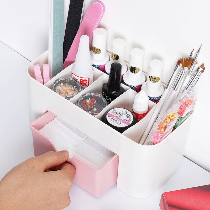 Nail Art Organizer เดสก์ท็อปลิ - Home Office Desk With Drawers บทวิจารณ์และราคา