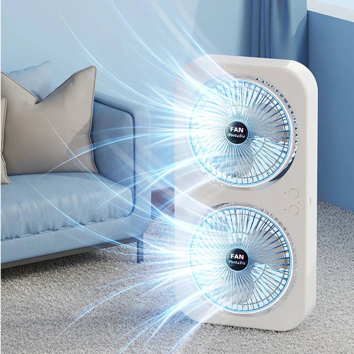 พัดลมตั้งโต๊ะแบบติดผนังแบบสองห - Home Office Head บทวิจารณ์และราคา